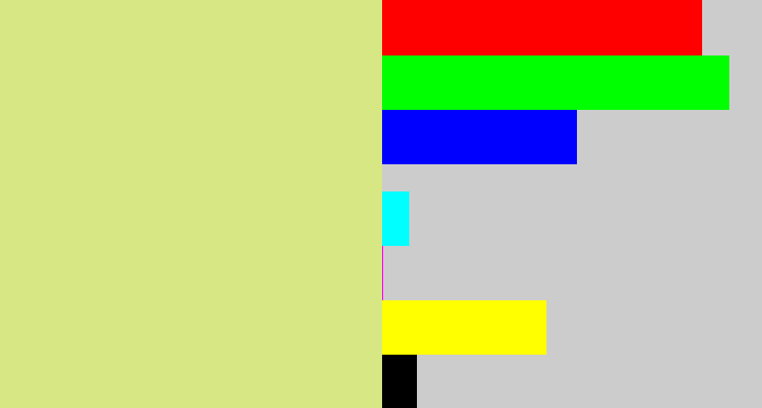 Hex color #d7e783 - light yellow green