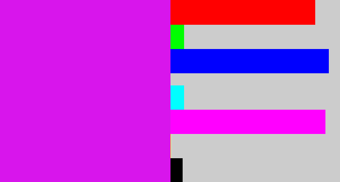 Hex color #d815ec - purple/pink