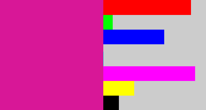 Hex color #d81797 - electric pink
