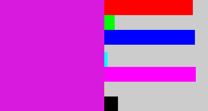 Hex color #d81adf - purple/pink