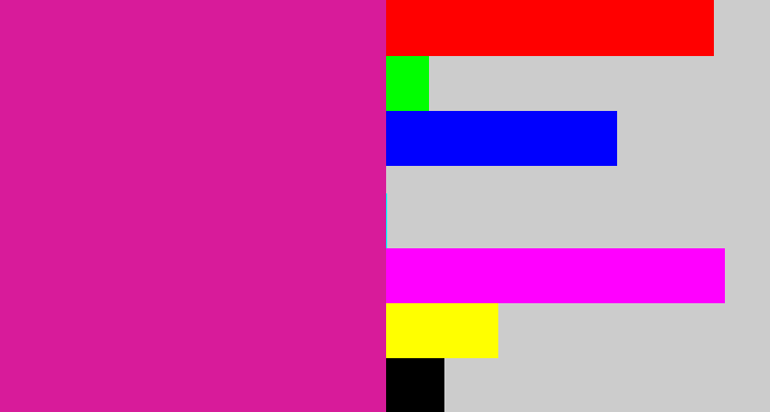 Hex color #d81b9a - neon pink
