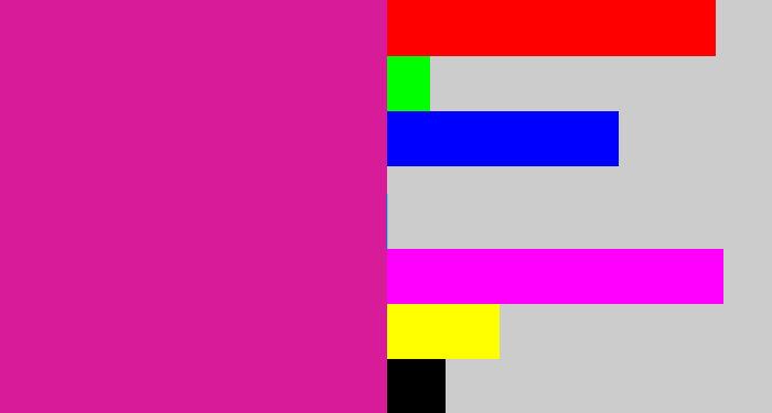 Hex color #d81c99 - neon pink