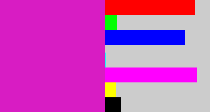 Hex color #d81cc3 - purple/pink
