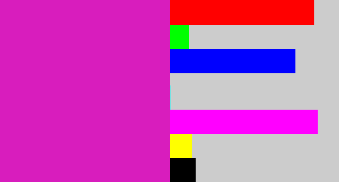 Hex color #d81dbd - purple/pink
