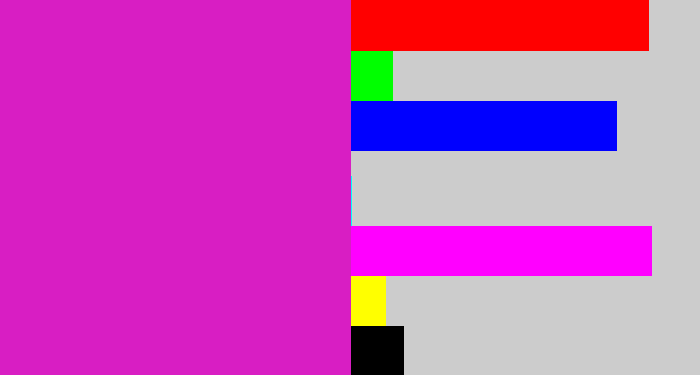 Hex color #d81ec3 - purple/pink