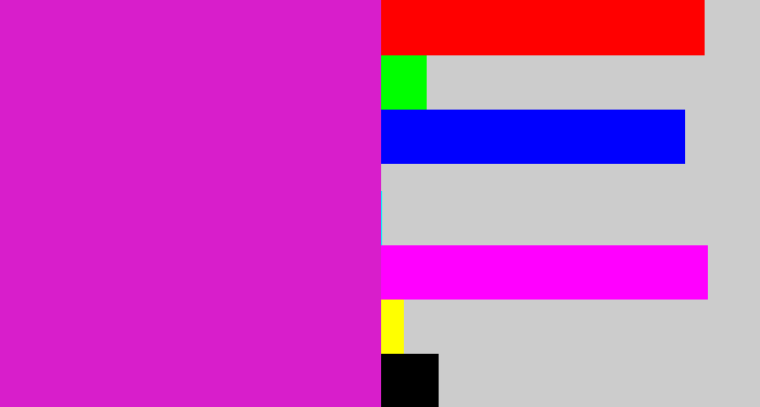 Hex color #d81ecb - purple/pink