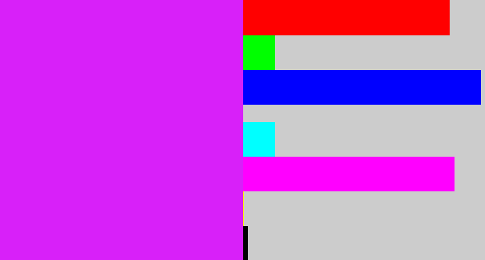 Hex color #d820f9 - purple/pink