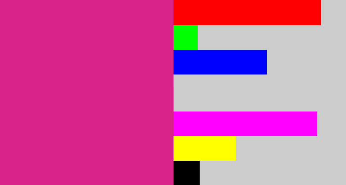 Hex color #d8248a - darkish pink