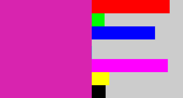 Hex color #d824af - purpley pink