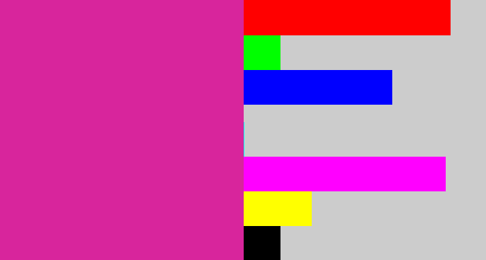 Hex color #d8259c - purpley pink