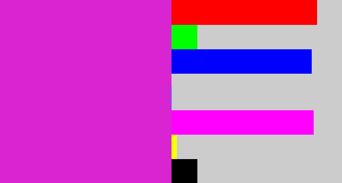 Hex color #d825d1 - purple/pink