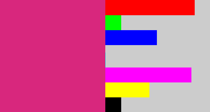 Hex color #d8277d - darkish pink