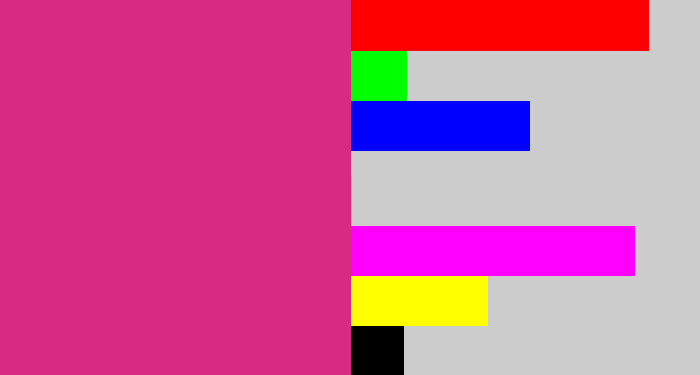 Hex color #d82983 - darkish pink