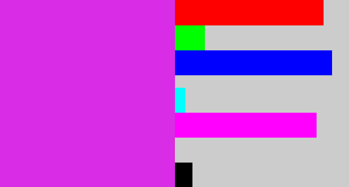 Hex color #d82ce6 - purple/pink