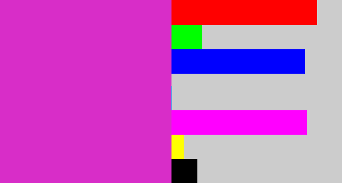 Hex color #d82dc8 - purple/pink