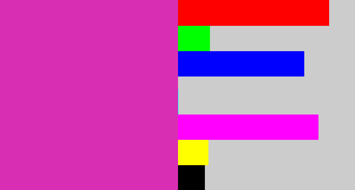 Hex color #d82eb4 - purpley pink