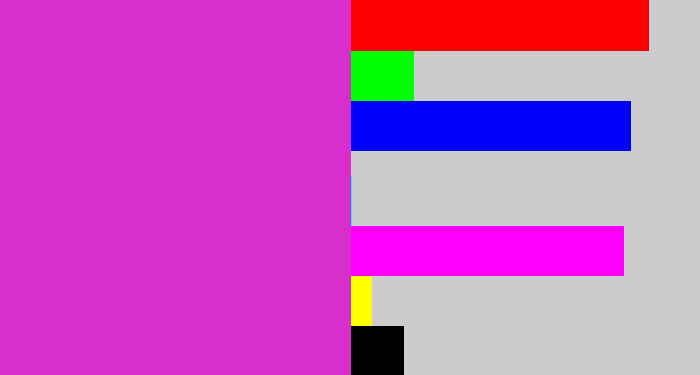Hex color #d82fcc - purple/pink