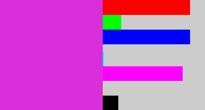 Hex color #d82fda - purple/pink