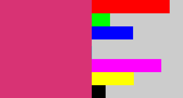 Hex color #d83374 - darkish pink