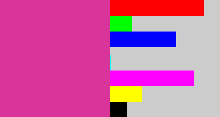 Hex color #d8349a - darkish pink
