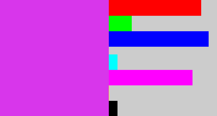 Hex color #d836eb - purple/pink
