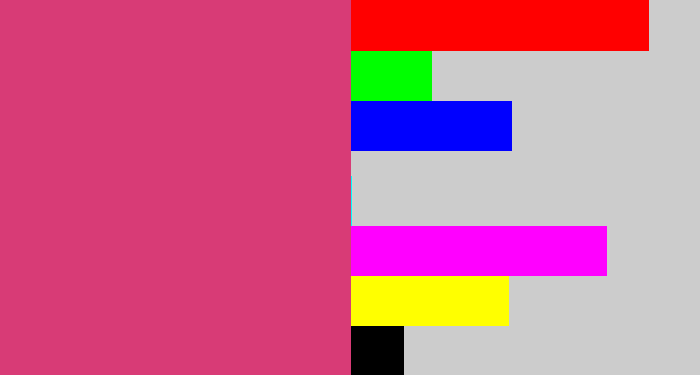 Hex color #d83b76 - darkish pink