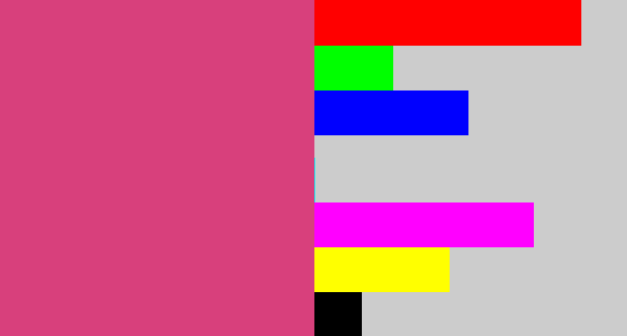 Hex color #d8407c - darkish pink