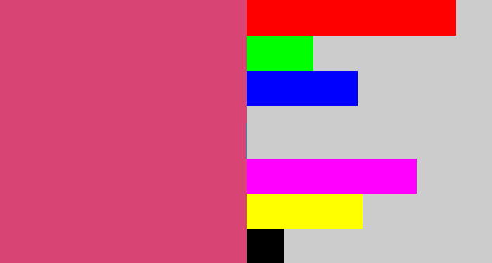 Hex color #d84473 - darkish pink