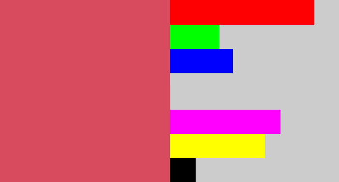 Hex color #d84b5f - pastel red