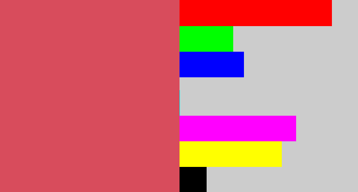 Hex color #d84c5c - pastel red