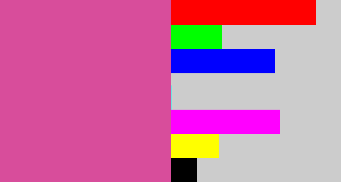 Hex color #d84d9b - purplish pink