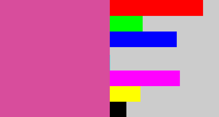 Hex color #d84d9c - purplish pink
