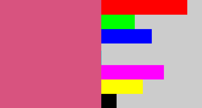 Hex color #d8537f - darkish pink