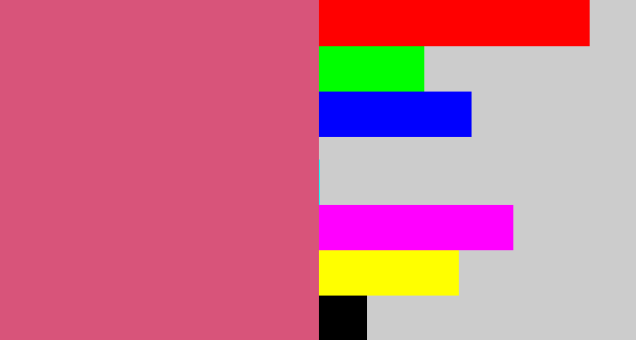 Hex color #d8547a - darkish pink