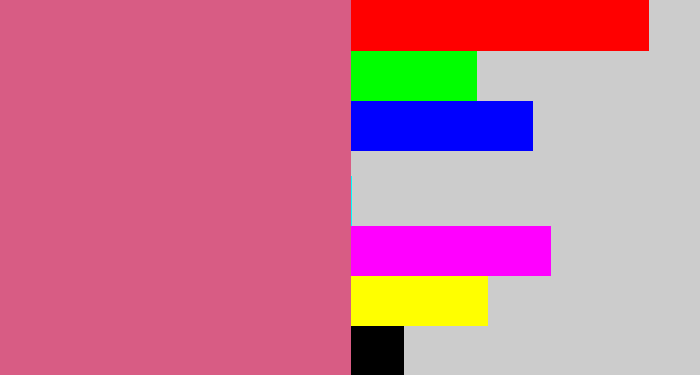 Hex color #d85c84 - pinkish