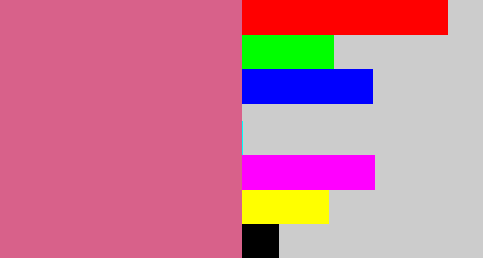 Hex color #d8618a - pinkish