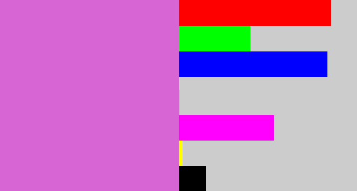Hex color #d865d4 - pink purple