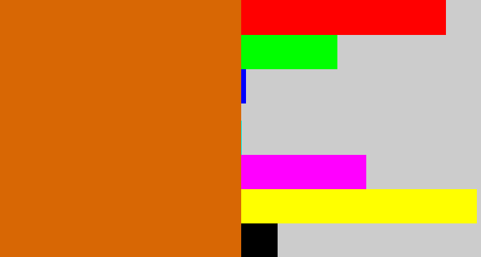 Hex color #d86704 - browny orange