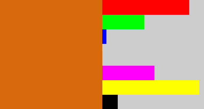 Hex color #d8690b - browny orange