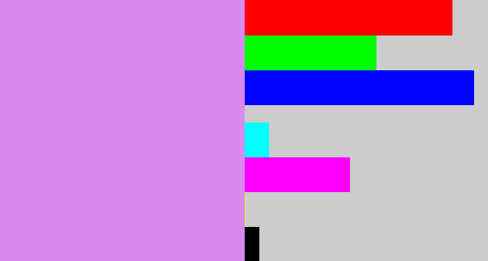 Hex color #d889f0 - baby purple