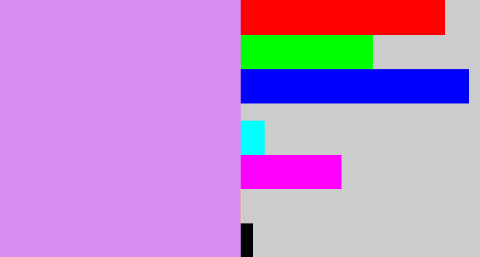 Hex color #d88bf1 - baby purple