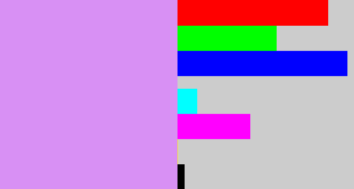 Hex color #d890f4 - baby purple