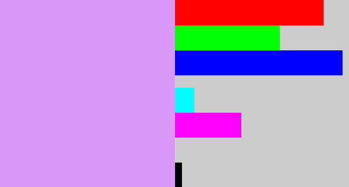 Hex color #d898f4 - baby purple