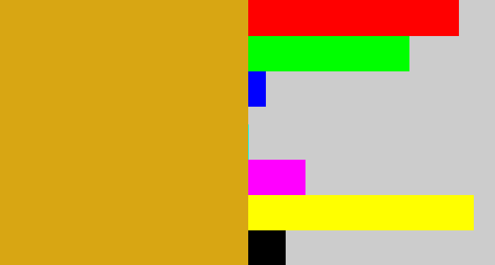 Hex color #d8a613 - burnt yellow