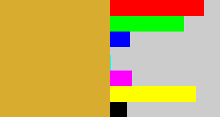 Hex color #d8ac2f - macaroni and cheese