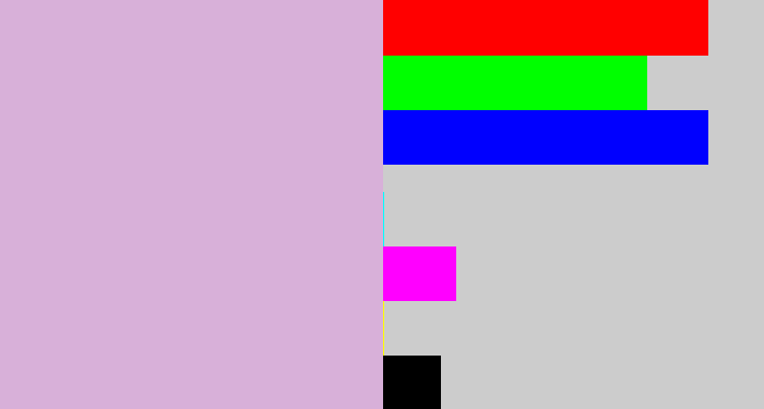 Hex color #d8b0d9 - lavender