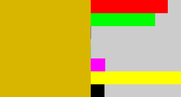 Hex color #d8b600 - dark yellow
