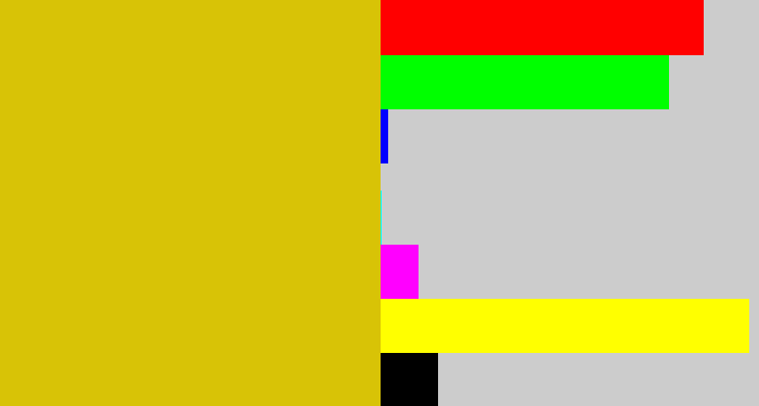 Hex color #d8c306 - mustard yellow