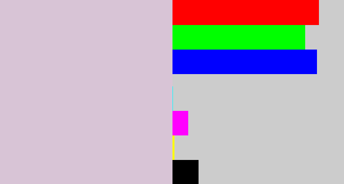 Hex color #d8c4d6 - light grey
