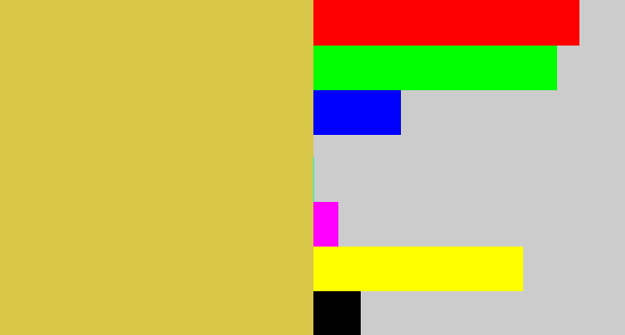 Hex color #d8c648 - maize